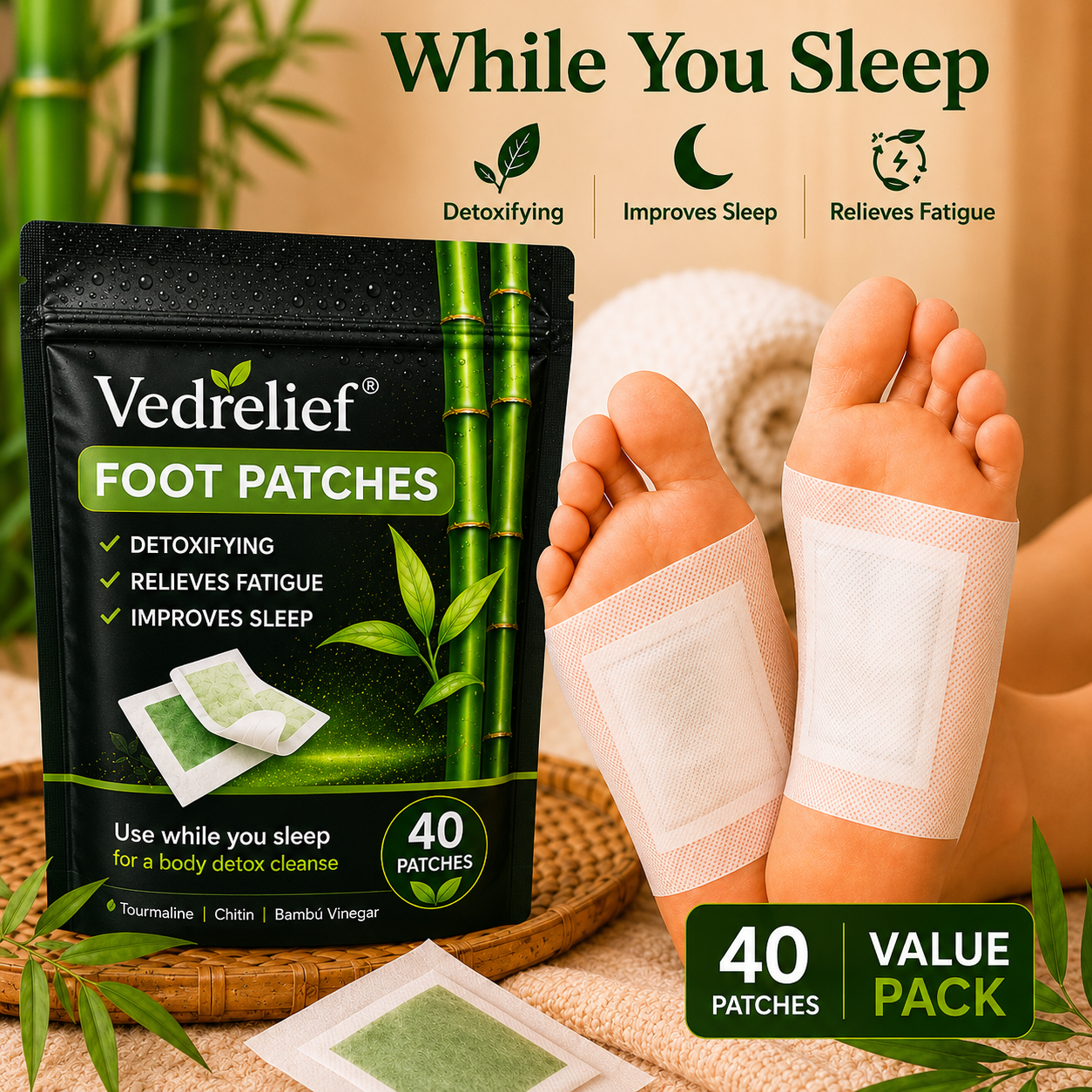 Vedrelief® Herbal Foot Patches