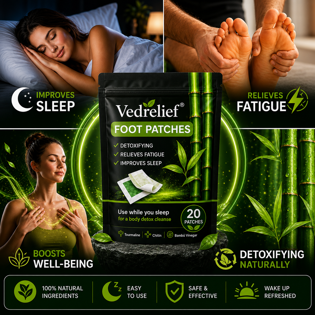 Vedrelief® Herbal Foot Patches